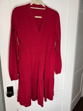 Crimson Tiered Dress Size L NWOT Perfect for Game Day or Teacher Dress
